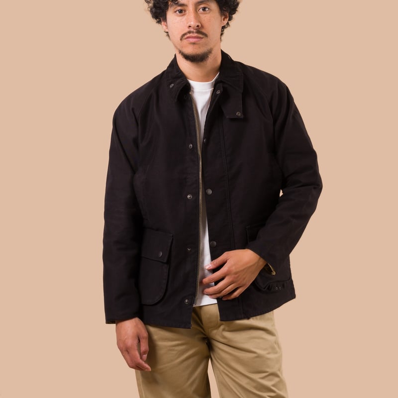 Flaneurs F2361 Heavy Moleskin Riding Jacket Black worn