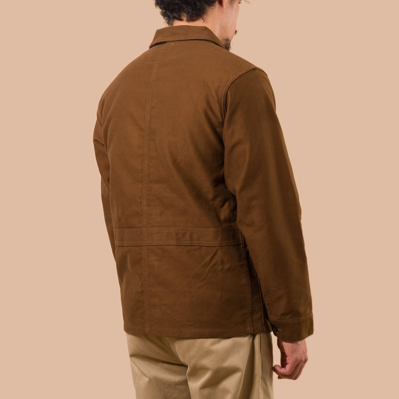 Flaneurs FOB Factory F2361 French Moleskin Jacket Brown worn back
