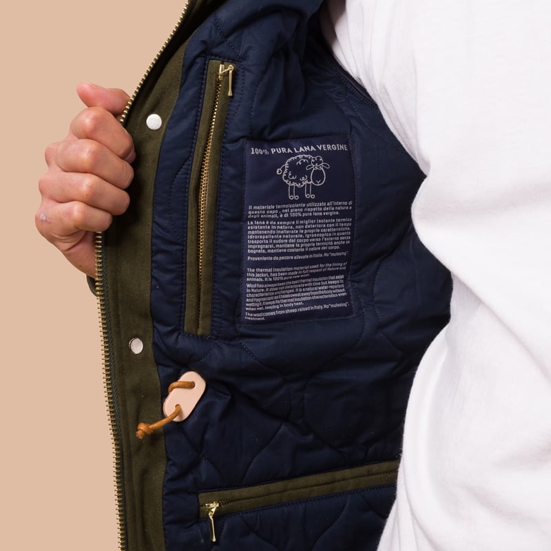 MANIFATTURA CECCARELLI parka flâneurs New Fisherman Parka Dark Green detail
