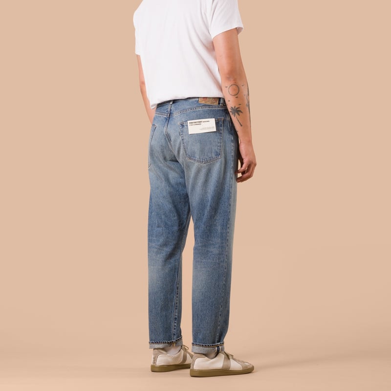 Flaneurs FOB Factory F160 '66 Type Selvedge Denim worn back