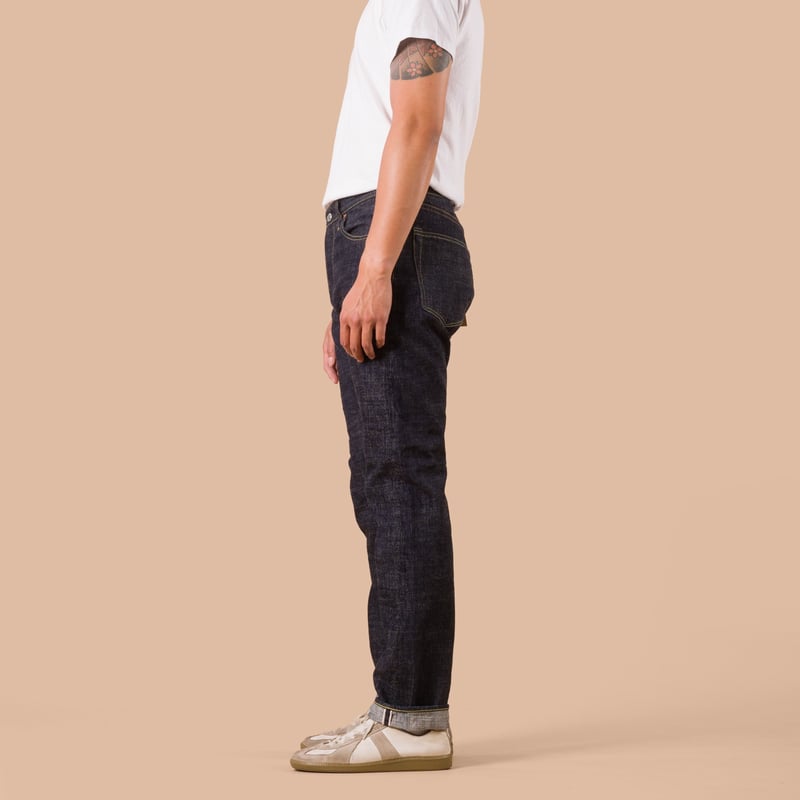 Flaneurs FOB Factory F147 Tight Straight 14oz G3 Selvedge Denim worn side