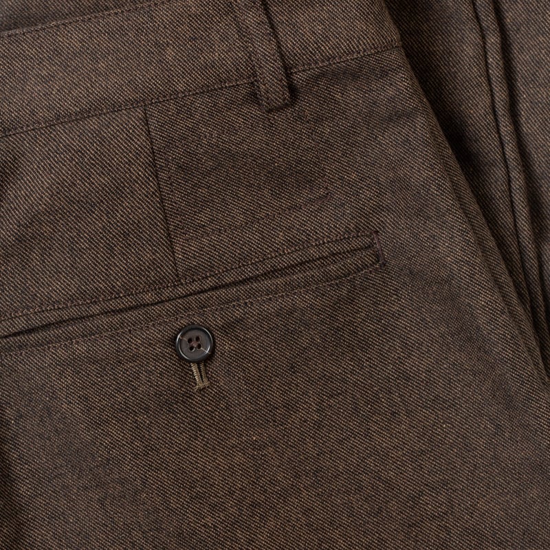 Recycled Italian Tweed Military Chino Brown
