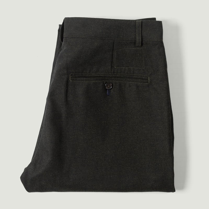 Recycled Italian Tweed Military Chino Olive