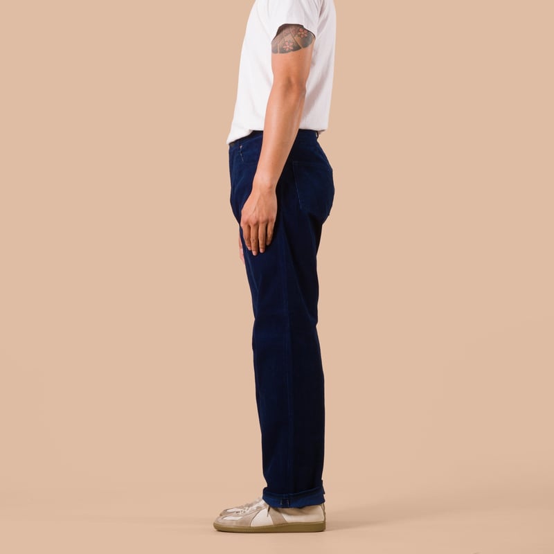 Flaneurs FOB FACTORY F1154 Indigo Corduroy worn side