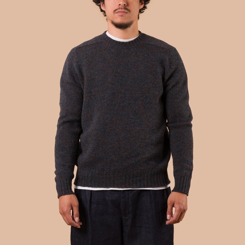 Image Flâneurs JAMIESON'S / Crewneck Saddle Shoulder Sweater Rosewood face