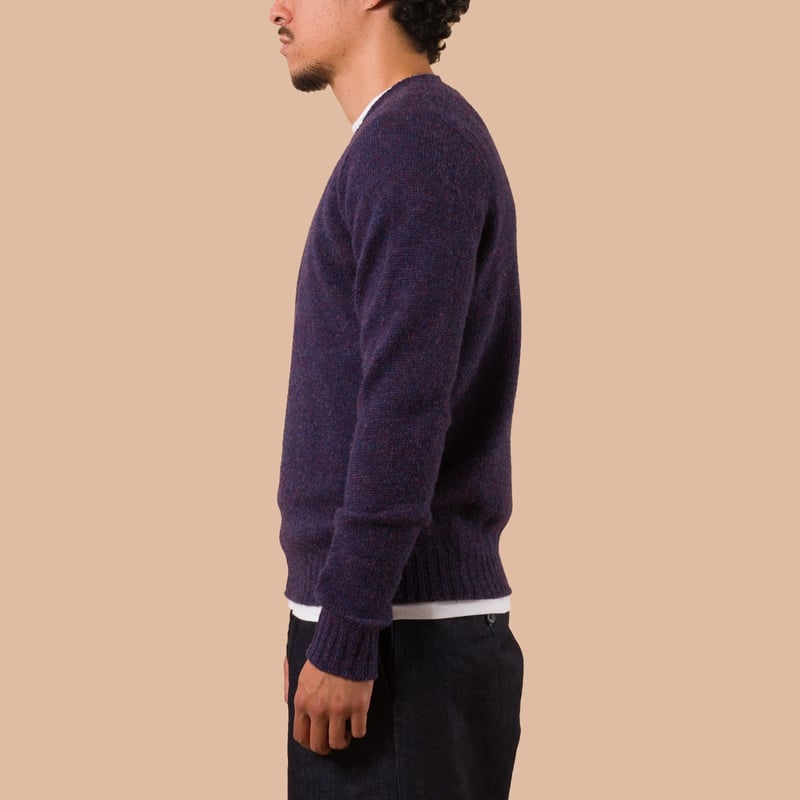 Image Flâneurs JAMIESON'S / Crewneck Saddle Shoulder Sweater Dusk profil