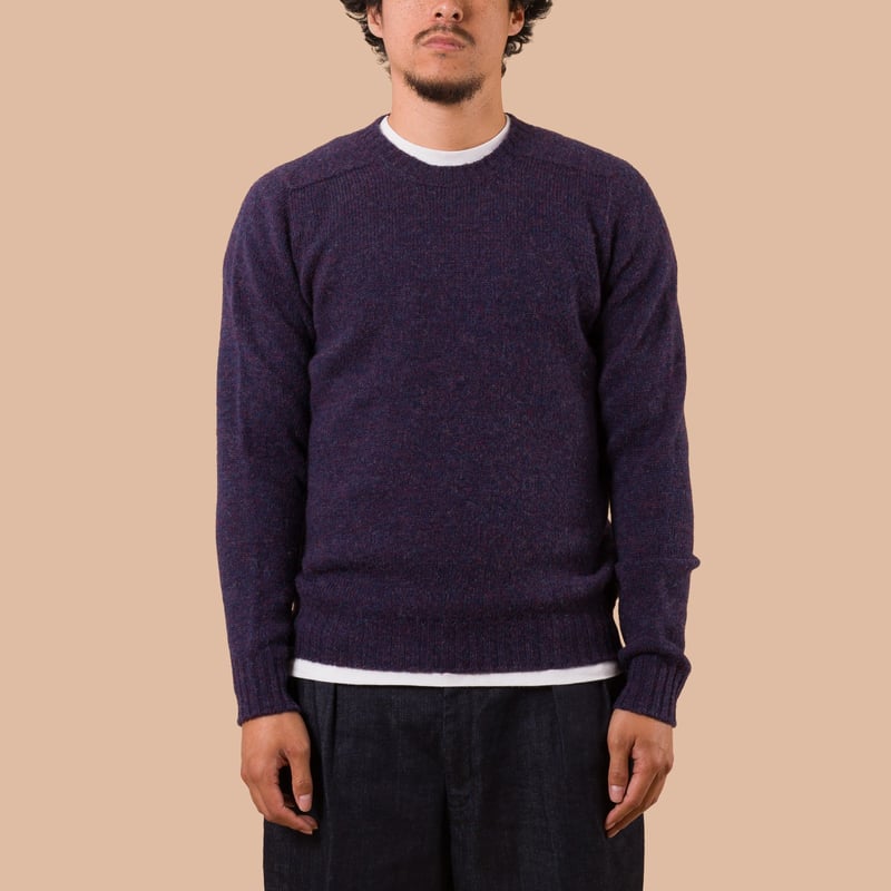 Image Flâneurs JAMIESON'S / Crewneck Saddle Shoulder Sweater Dusk face