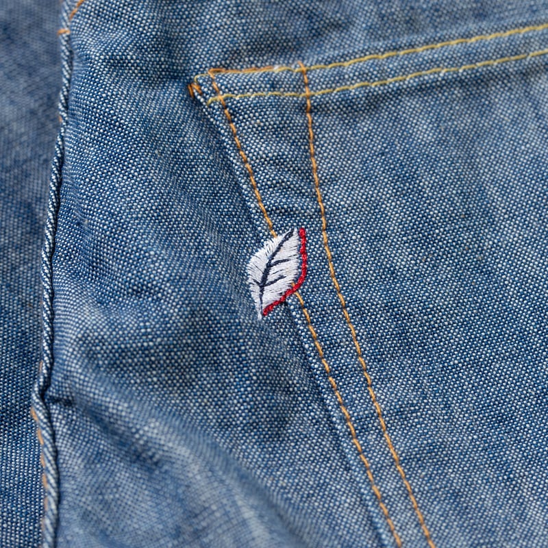 flaneurs details PURE BLUE JAPAN 1186-2 14oz Slub Chambray Relaxed Tapered (2)
