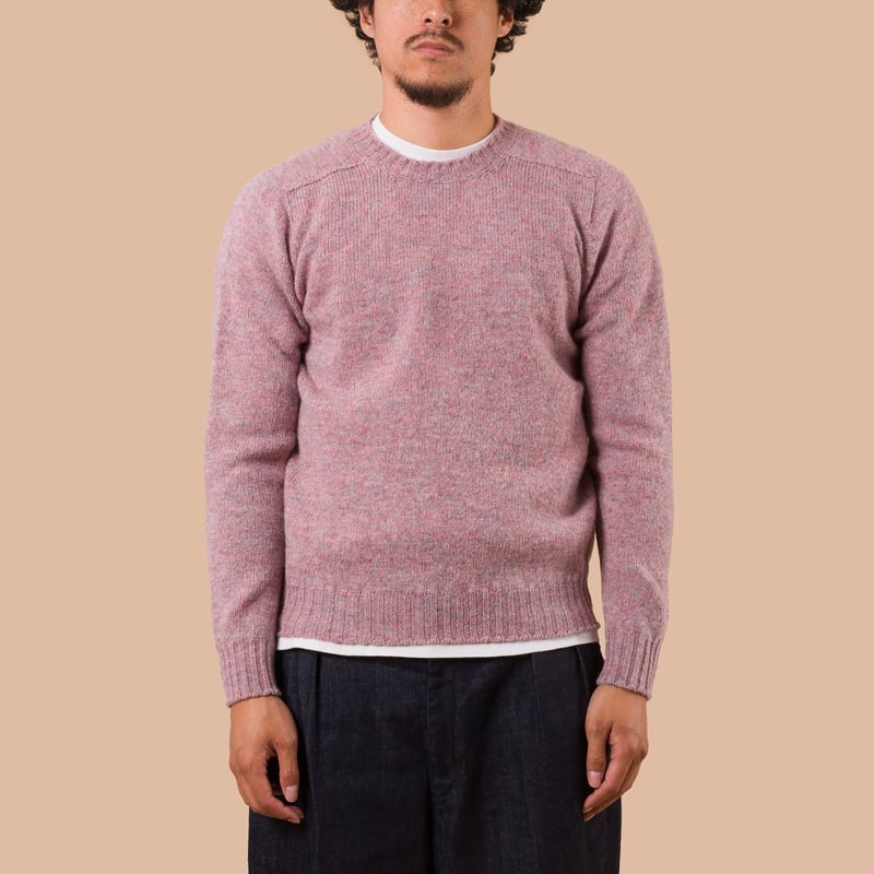 Image Flâneurs JAMIESON'S / Crewneck Saddle Shoulder Sweater Wild Violet face