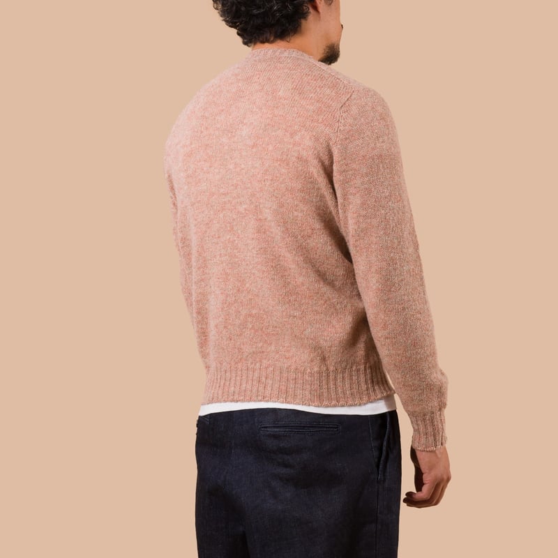 Image Flâneurs JAMIESON'S / Crewneck Saddle Shoulder Sweater Oyster dos