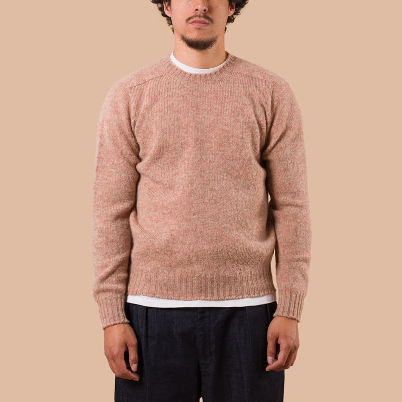 Image Flâneurs JAMIESON'S / Crewneck Saddle Shoulder Sweater Oyster face