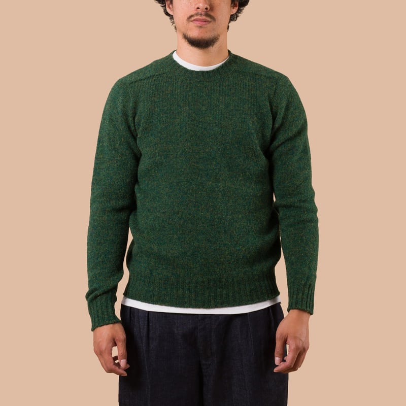 Image Flâneurs JAMIESON'S / Crewneck Saddle Shoulder Sweater Fern face