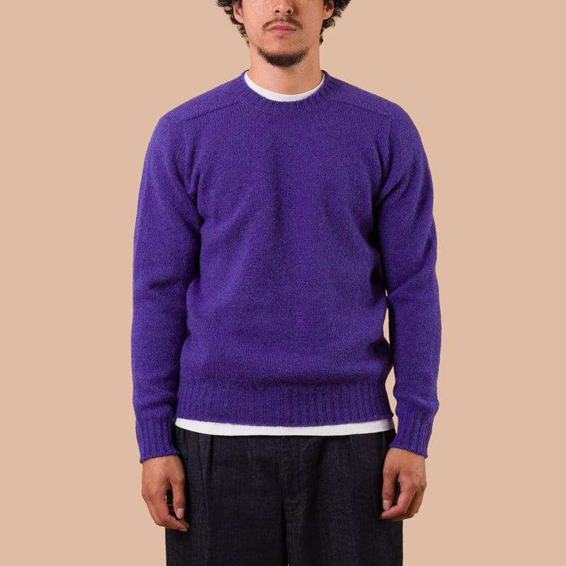 Image Flâneurs JAMIESON'S / Crewneck Saddle Shoulder Sweater Lupin face