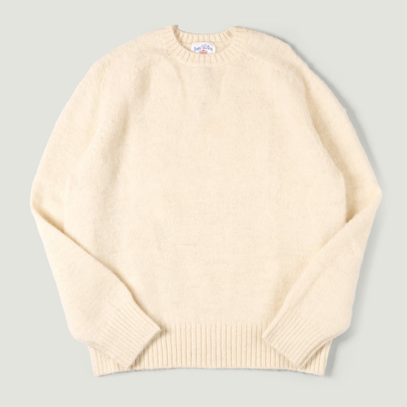 Image flâneurs J. PRESS / Shaggy Dog Crew Neck Sweater White vignette