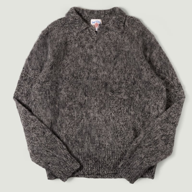 Image Flâneurs J. PRESS / Shaggy Dog Sweater Skipper Polo Heather Gray vignette