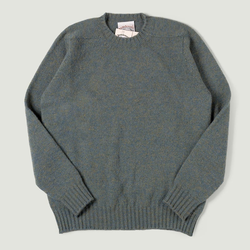 Image flâneurs JAMIESON'S / Crewneck Saddle Shoulder Sweater Yell Sound Blue vignette