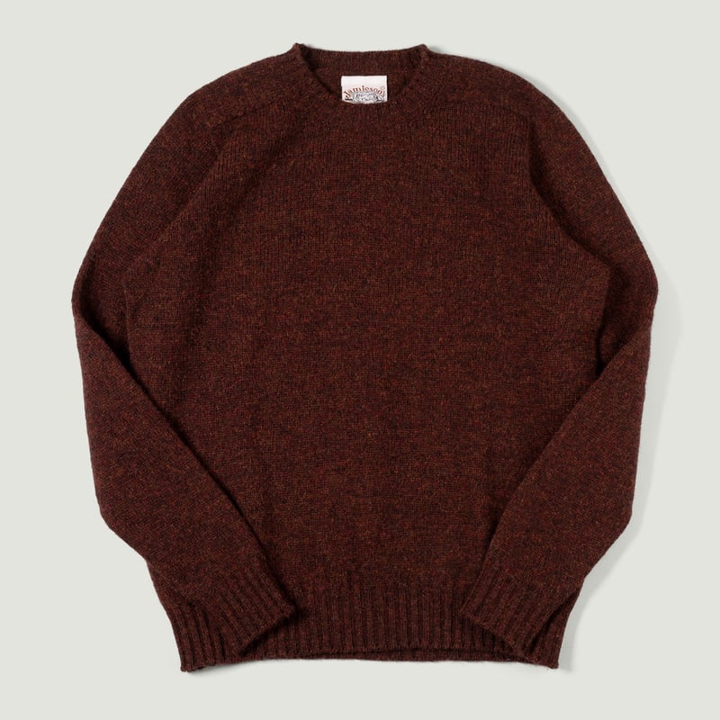 Image Flâneurs JAMIESON'S / Crewneck Saddle Shoulder Sweater Ruby vignette