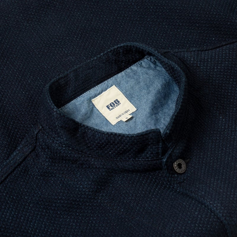 details Flaneurs FOB Factory F2468 Sashiko Jacket col