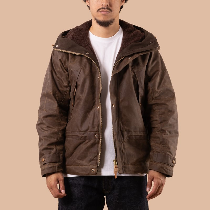 Image flâneurs MANIFATTURA CECCARELLI / Mountain Jacket Dark Tan face ouvert