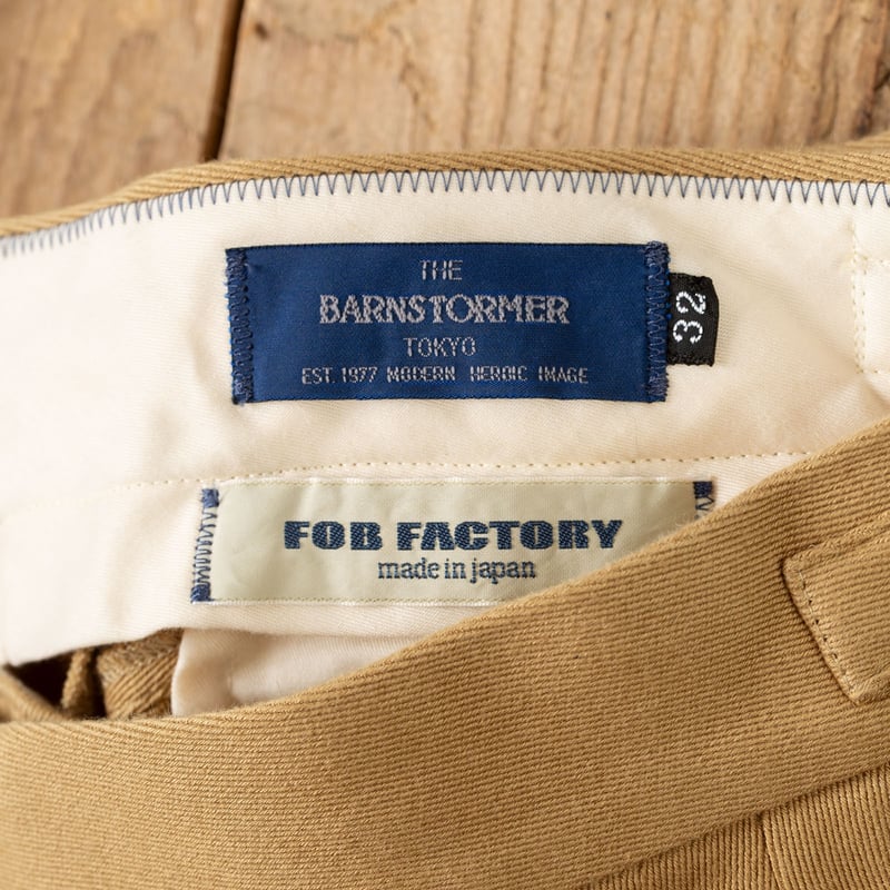detail flaneurs BARNSTORMER 1849 FOB Factory American Fit Dobby Chinos Khaki 2