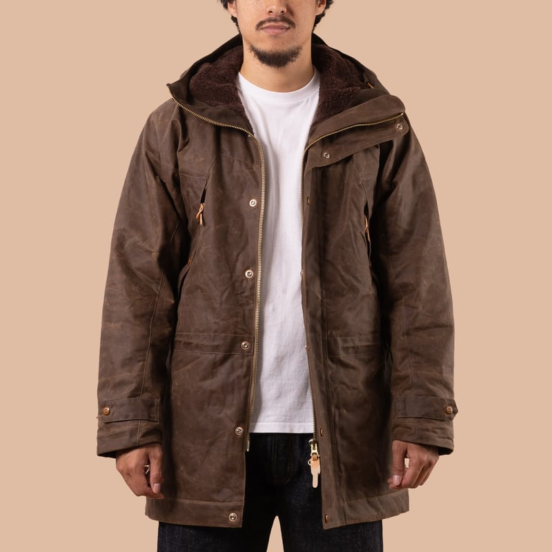 Image flâneurs MANIFATTURA CECCARELLI / Long Mountain Jacket Dark Tan face avant