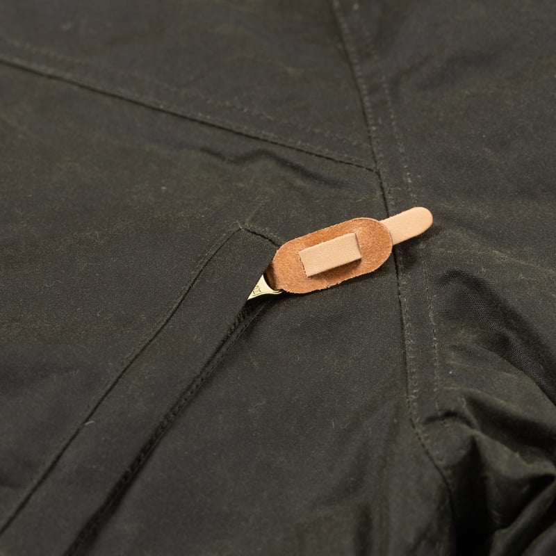 MANIFATTURA CECCARELLI parka flâneurs New Fisherman Parka Dark Green détail zip