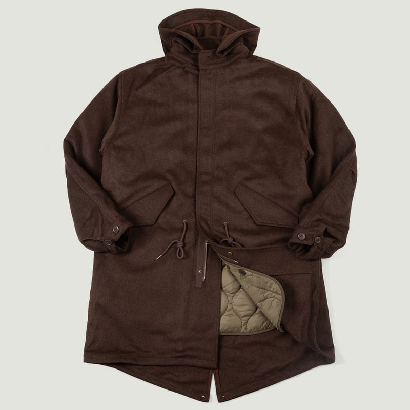 Image Flâneurs FRIZMWORKS / Wool Vincent Fishtail Parka Brown vignette