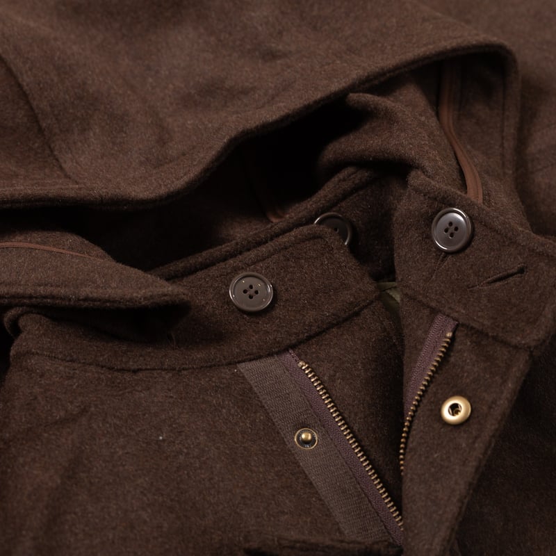 Image Flâneurs FRIZMWORKS / Wool Vincent Fishtail Parka Brown détail 3