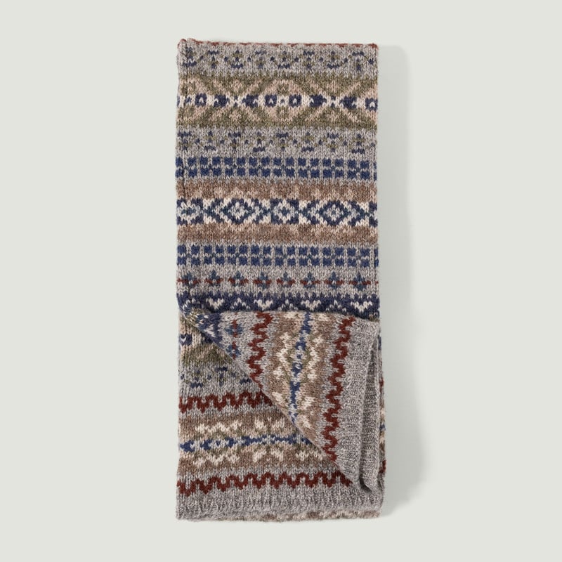 Image flâneurs JAMIESON'S / Fair Isle Scarf Grey vignette