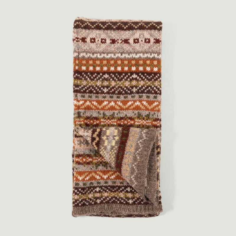 Image flâneurs JAMIESON'S / Fair Isle Scarf Brown vignette