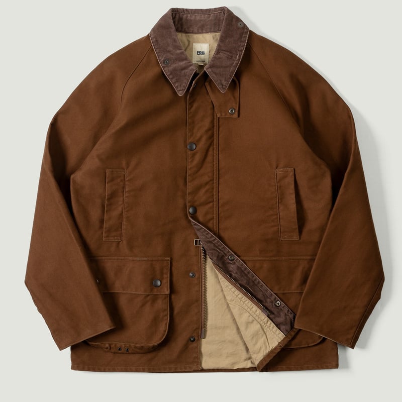 Vignettes flaneurs FOB FACTORY F2361 Heavy Moleskin Riding Jacket Brown