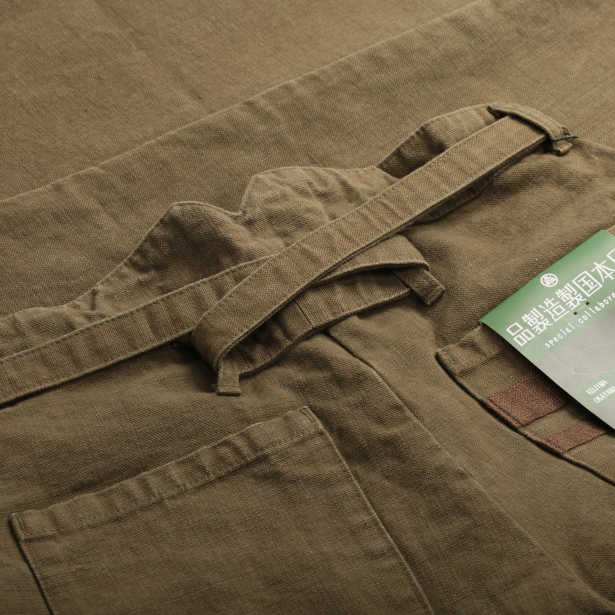MOMOTARO X FLÂNEURS / FnM003 "Heavy Oxford" Original Fit Trousers in OD Green