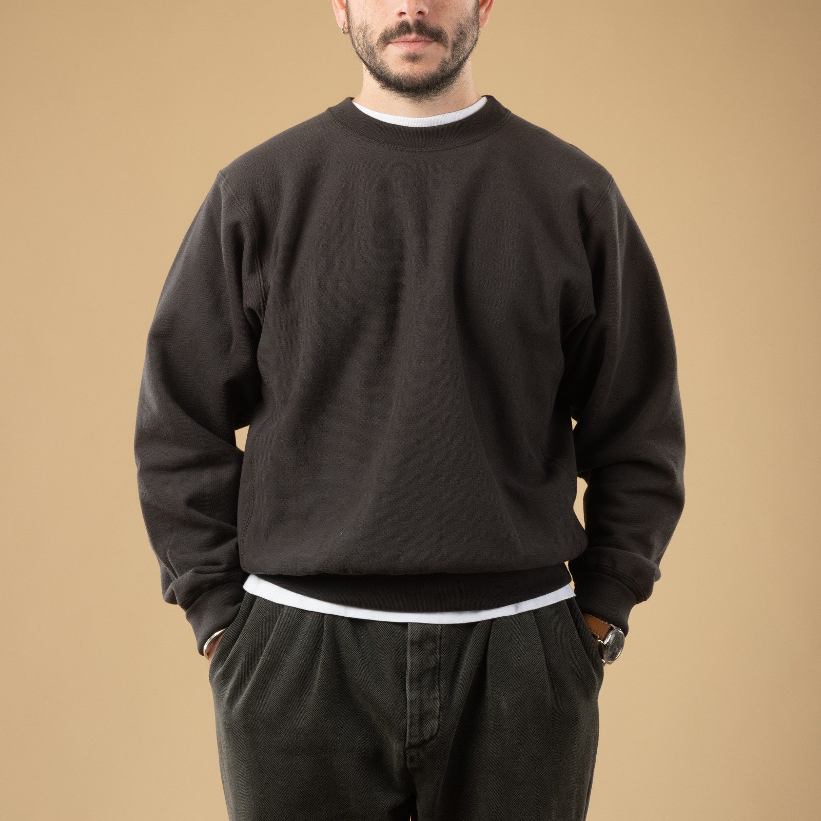 Image-Flâneurs_XX DEVELOPMENT / "SURE MFG" The Californians 60's Sweatshirt Midnight Wave_de-face Image-Flâneurs_XX DEVELOPMENT / "SURE MFG" The Californians 60's Sweatshirt Midnight Wave_de-face