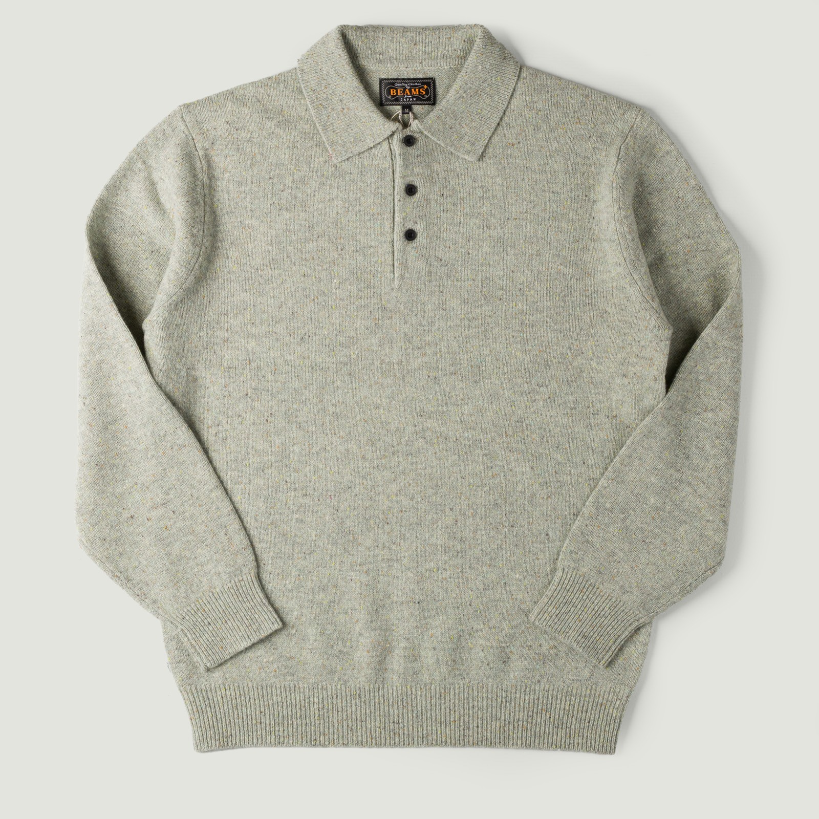 Image-Flâneurs_A/W25 BEAMS PLUS / Knit Polo Nep 9G Mint_Vignette Image-Flâneurs_A/W25 BEAMS PLUS / Knit Polo Nep 9G Mint_Vignette