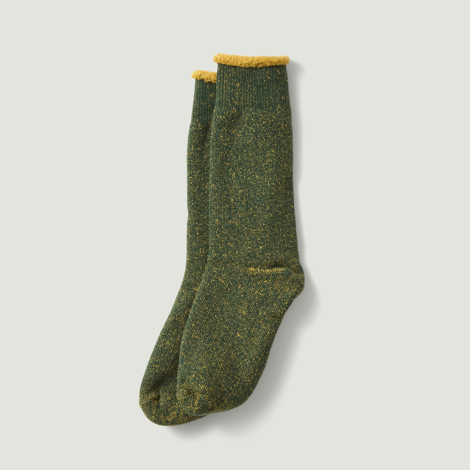 Image-Flâneurs_ROTOTO / Reversible Pile Socks Ivy Green/Dark Yellow_Vignette Image-Flâneurs_ROTOTO / Reversible Pile Socks Ivy Green/Dark Yellow_Vignette