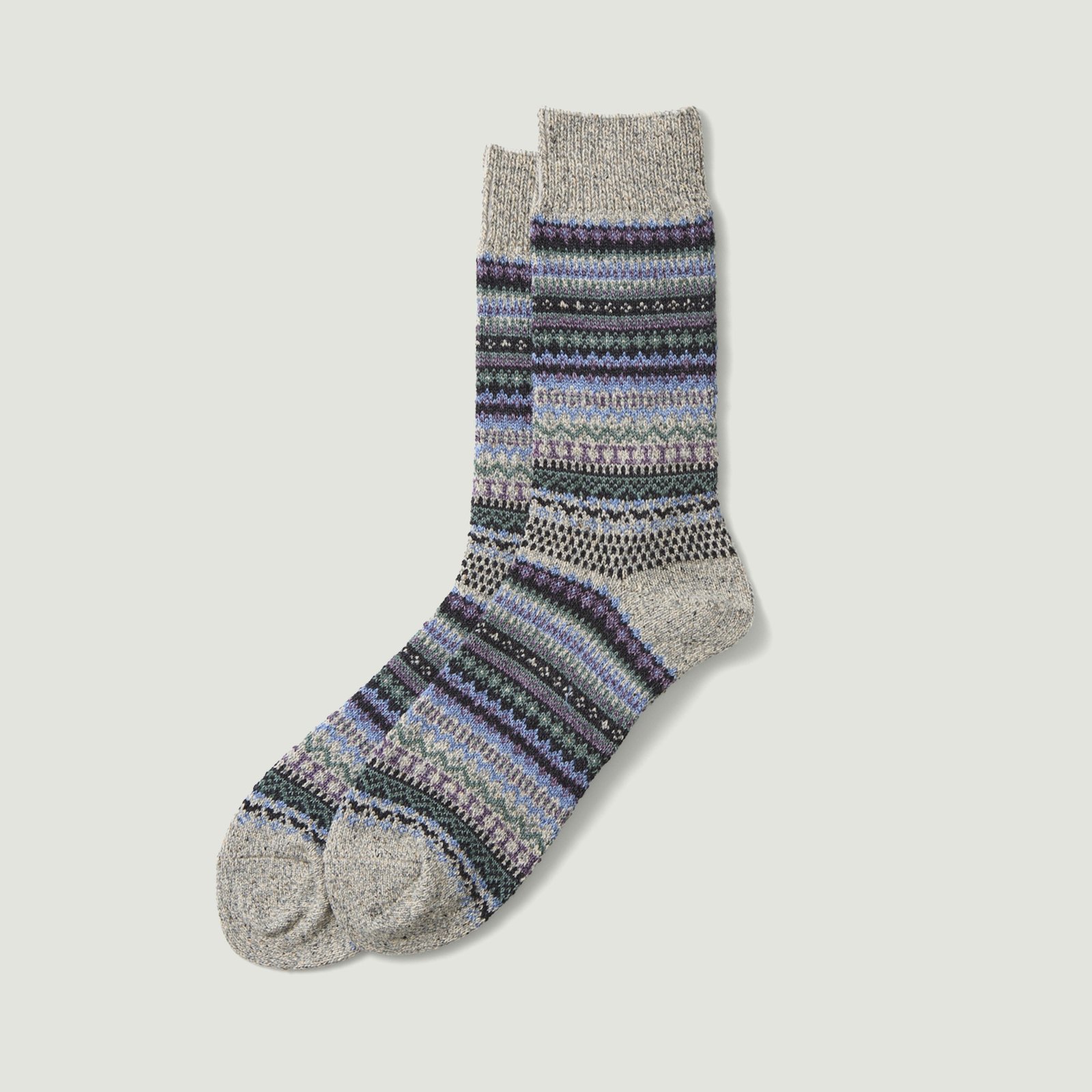 Image-Flâneurs_ROTOTO / Nordic Pattern Socks Dark Gray_Vignette Image-Flâneurs_ROTOTO / Nordic Pattern Socks Dark Gray_Vignette