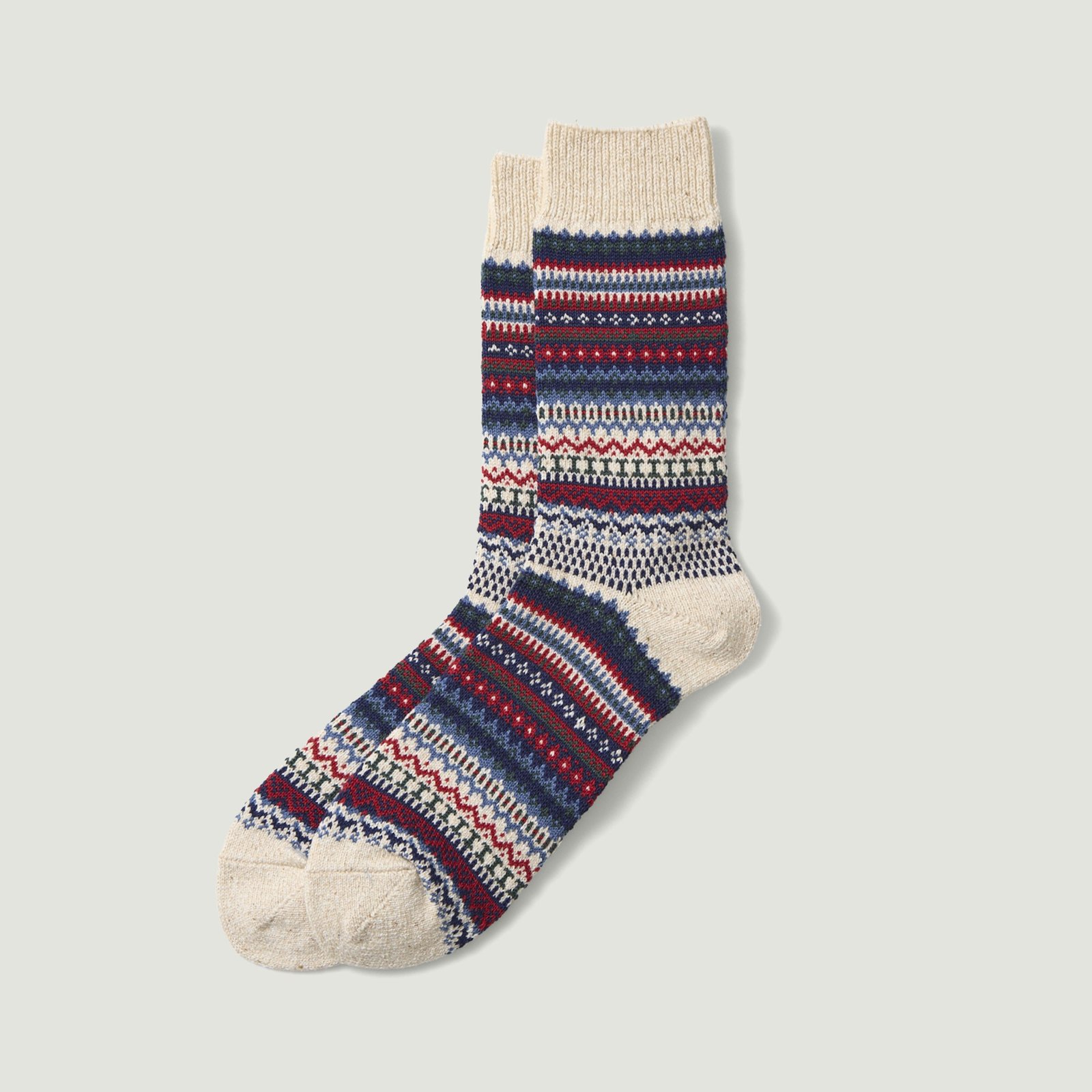 Image-Flâneurs_ROTOTO / Nordic Pattern Socks Ivory_Vignette Image-Flâneurs_ROTOTO / Nordic Pattern Socks Ivory_Vignette