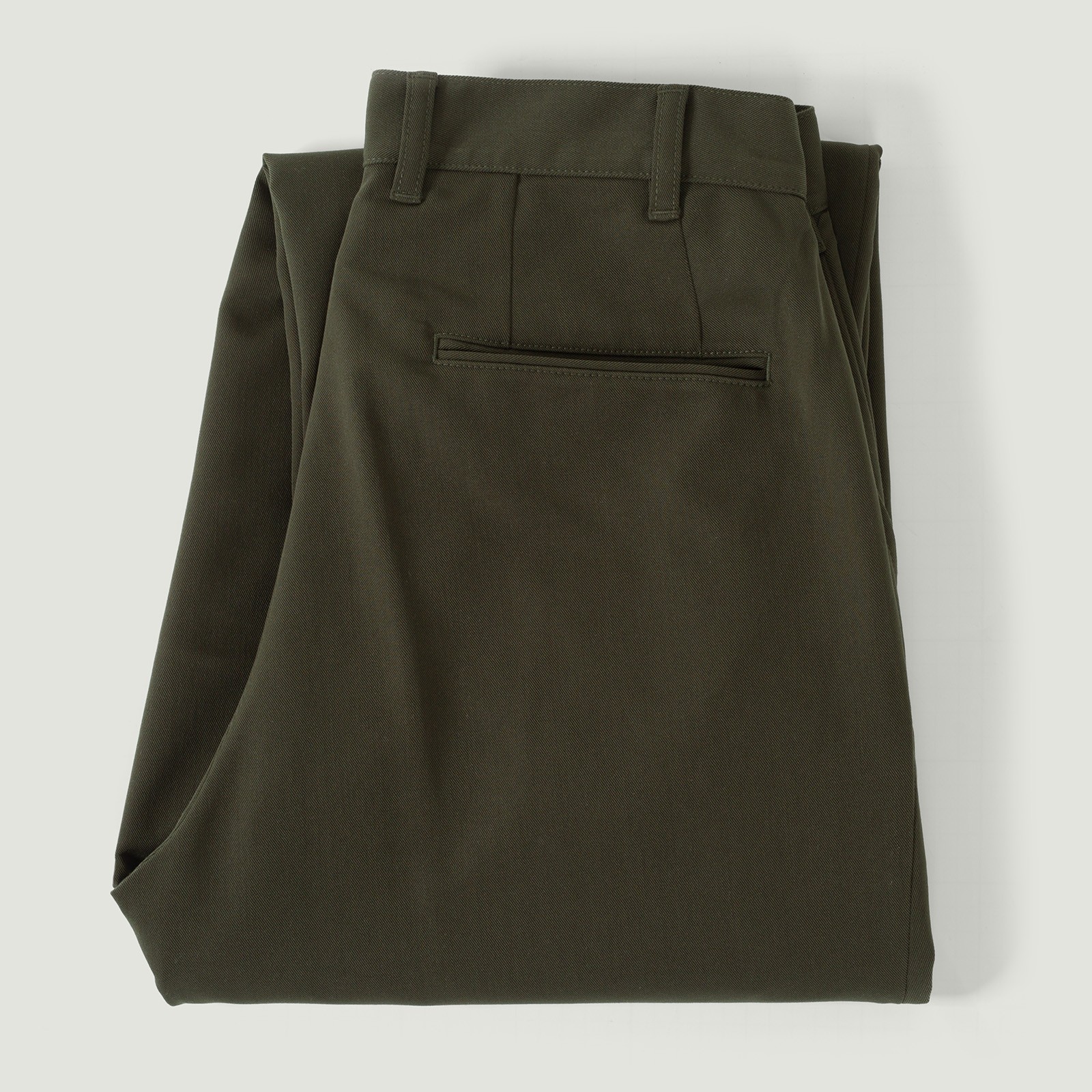 2 Pleats Trousers PE Twill Green