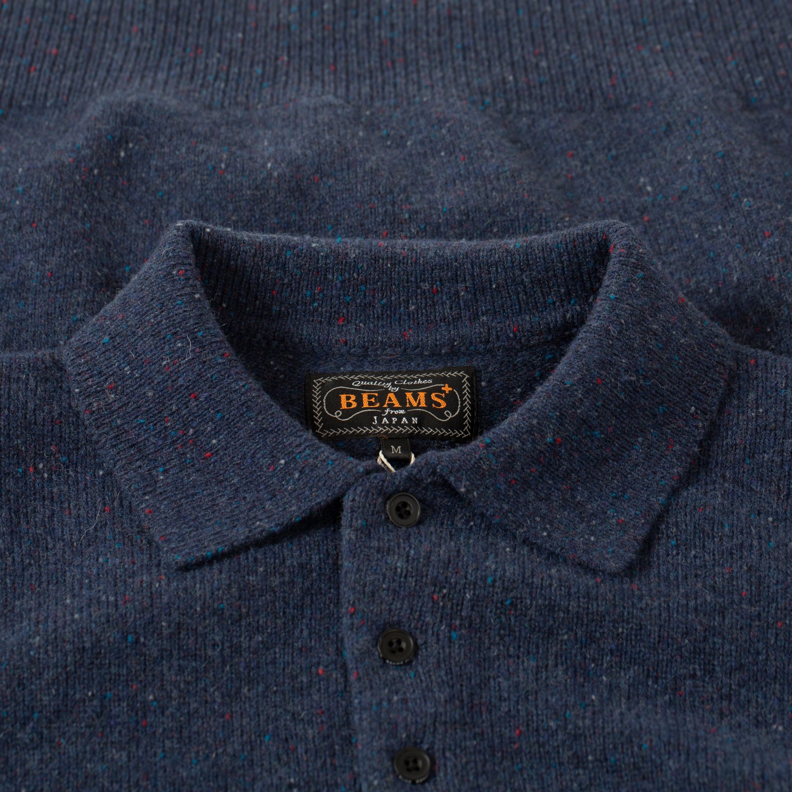 Nep Knit 9G Polo Navy
