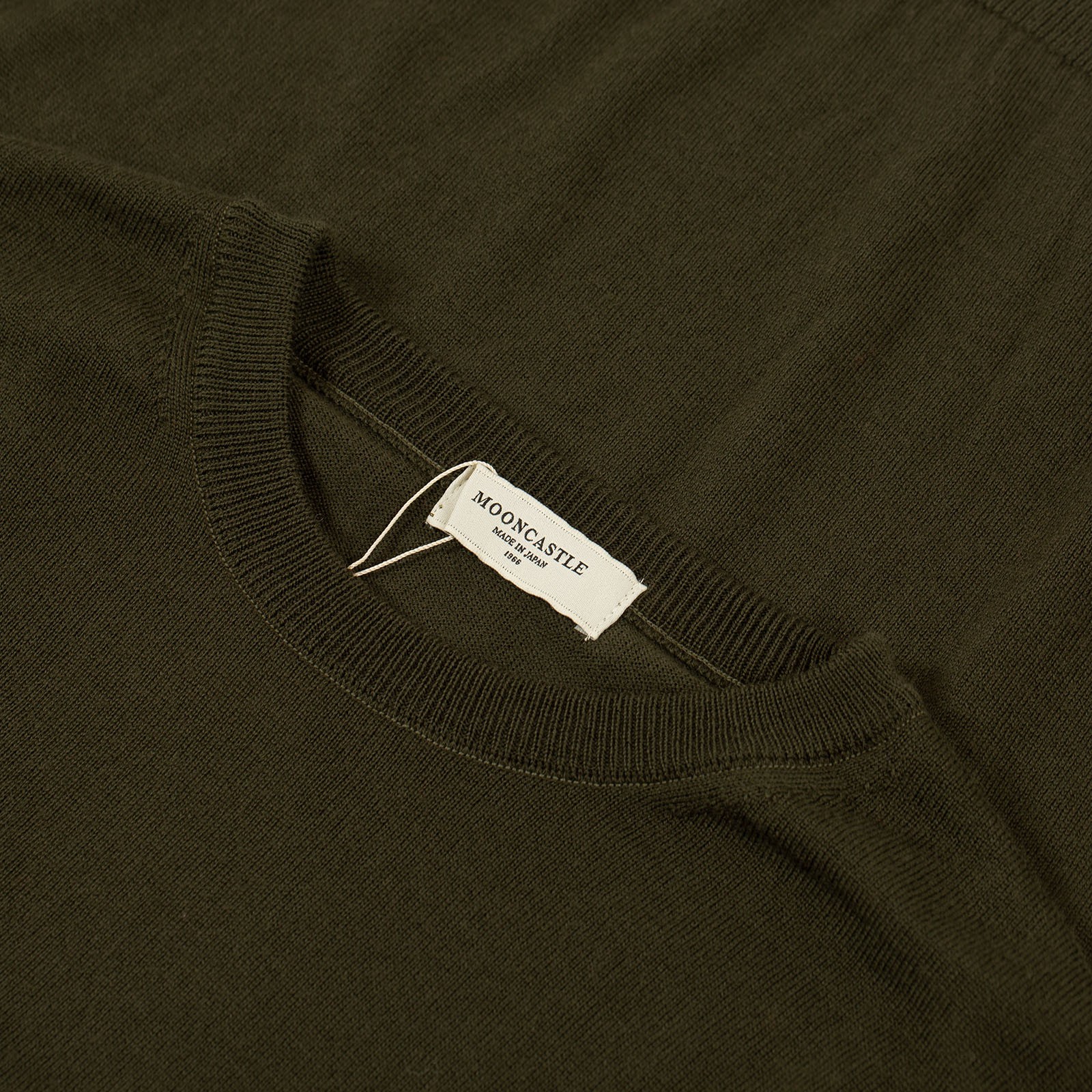 12G Wool Crew Neck Dark Olive