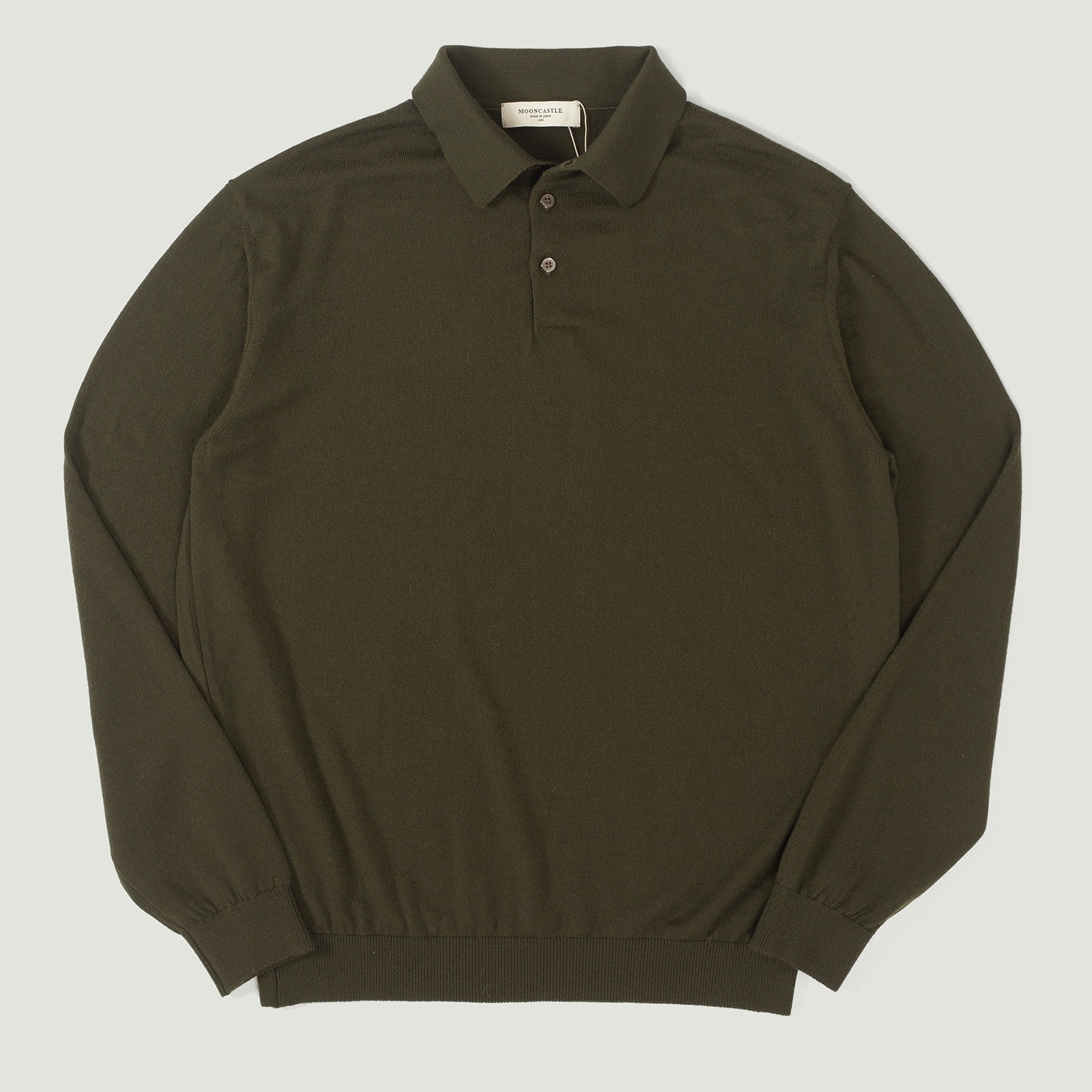 vignette flâneursMOONCASTLE 12G Wool Polo Neck dark olive vignette flâneursMOONCASTLE 12G Wool Polo Neck dark olive