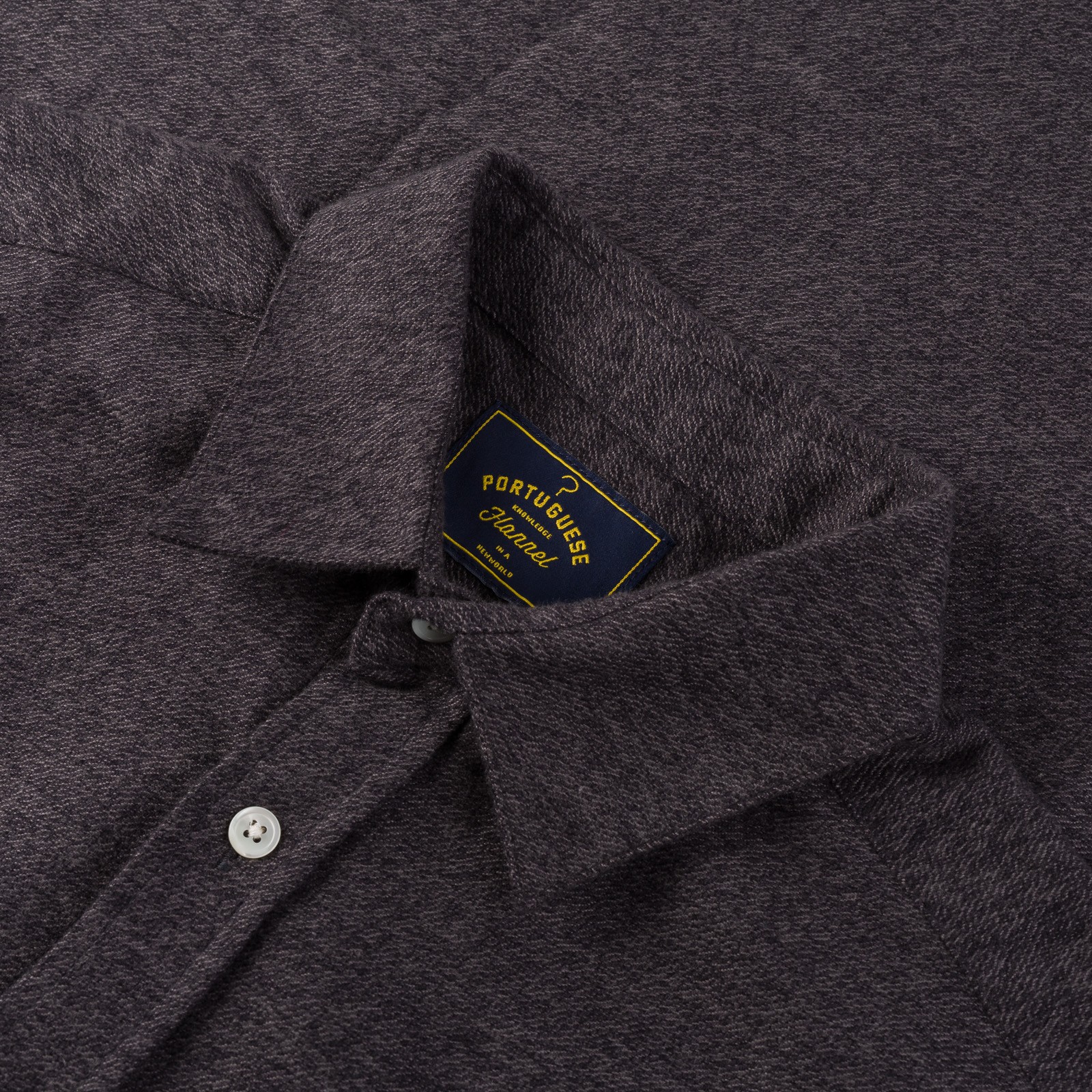 Chemise en coton PORTUGUESE FLANNEL Teca Shirt couleur Grey_detail Chemise en coton PORTUGUESE FLANNEL Teca Shirt couleur Grey_detail
