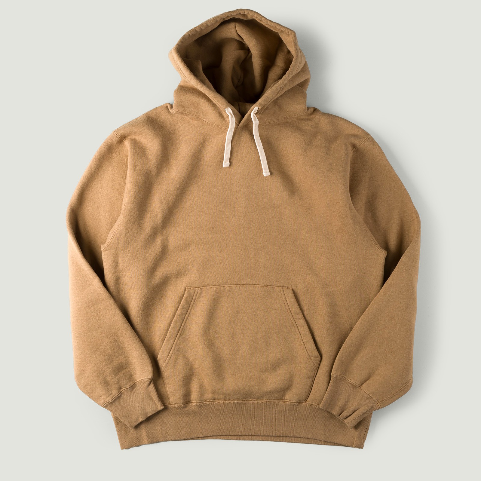 Raised Back Khaki Pullover Sweat Hoodie