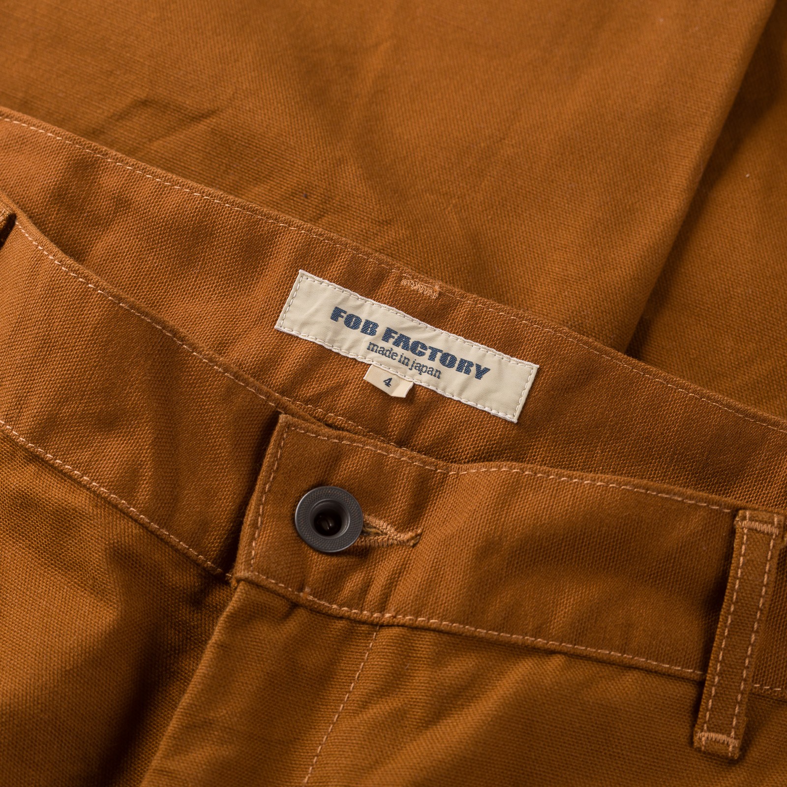 image flâneurs FOB FACTORY F0530 Cotton Duck Work Pants Brown détail image flâneurs FOB FACTORY F0530 Cotton Duck Work Pants Brown détail