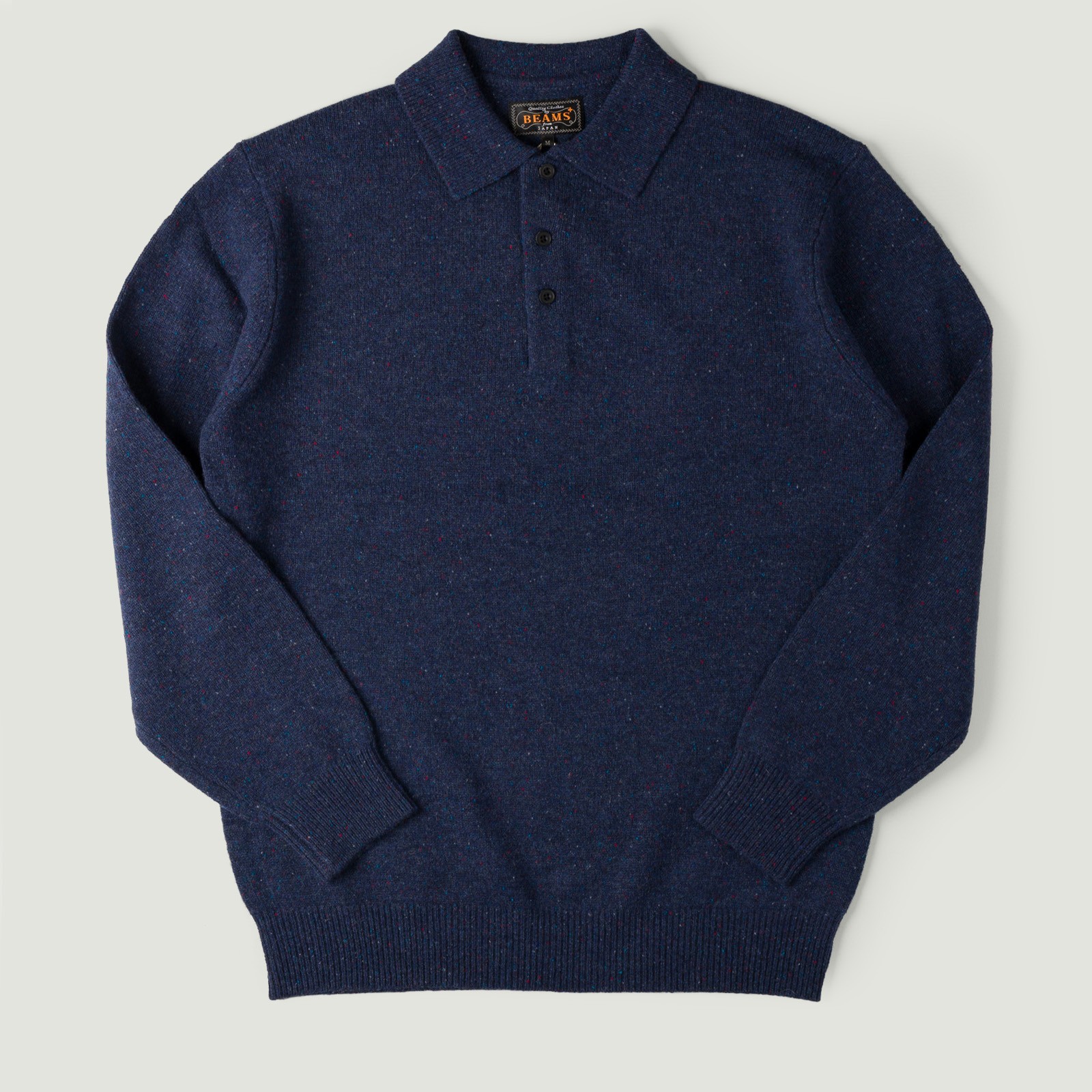 Nep Knit 9G Polo Navy