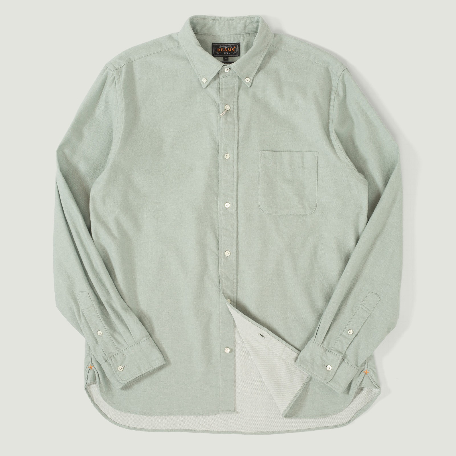 Image-Flâneurs_BEAMS PLUS / BD Flannel Solid Mint_Vignette Image-Flâneurs_BEAMS PLUS / BD Flannel Solid Mint_Vignette