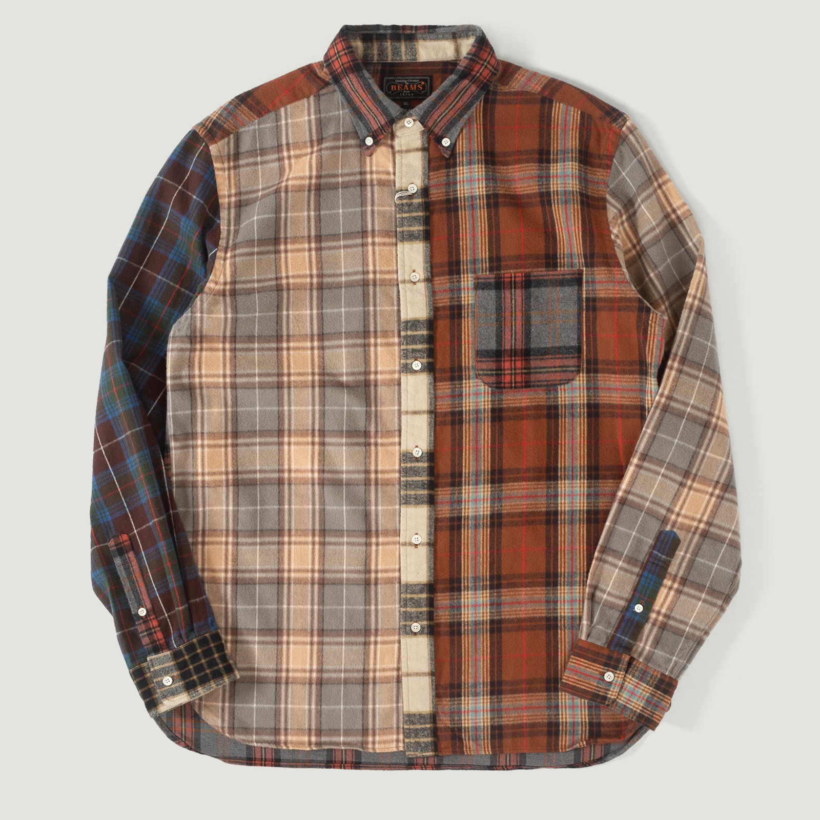 Image-Flâneurs_BEAMS PLUS /  BD Flannel Plaid Panel Brown_Vignette Image-Flâneurs_BEAMS PLUS /  BD Flannel Plaid Panel Brown_Vignette