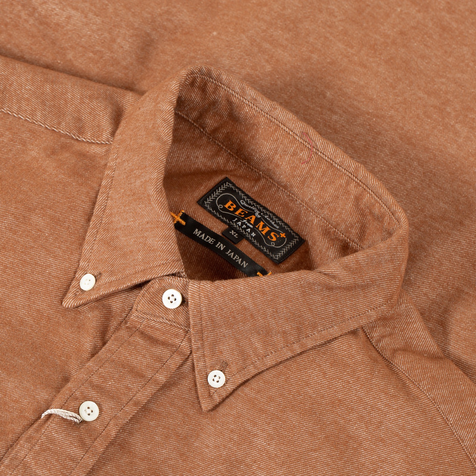 Image-Flâneurs_BEAMS PLUS / BD Flannel Solid Brown_detail Image-Flâneurs_BEAMS PLUS / BD Flannel Solid Brown_detail