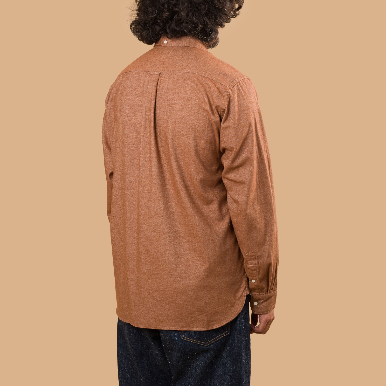 Image-Flâneurs_BEAMS PLUS / BD Flannel Solid Brown_de-dos Image-Flâneurs_BEAMS PLUS / BD Flannel Solid Brown_de-dos