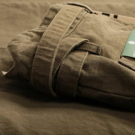 MOMOTARO X FLÂNEURS / FnM003 "Heavy Oxford" Original Fit Trousers in OD Green